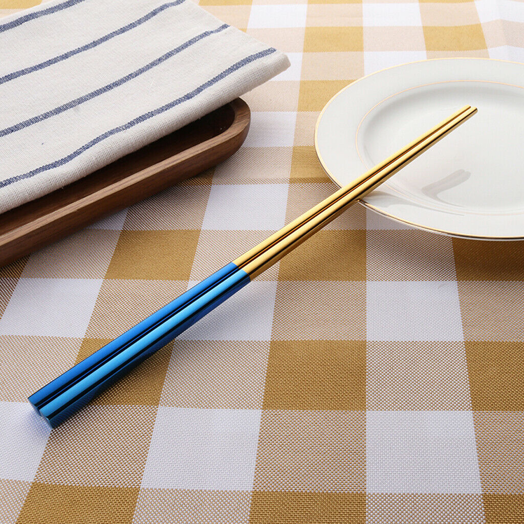 Durable Chopstick Stainless Steel Tableware Square Chopstick