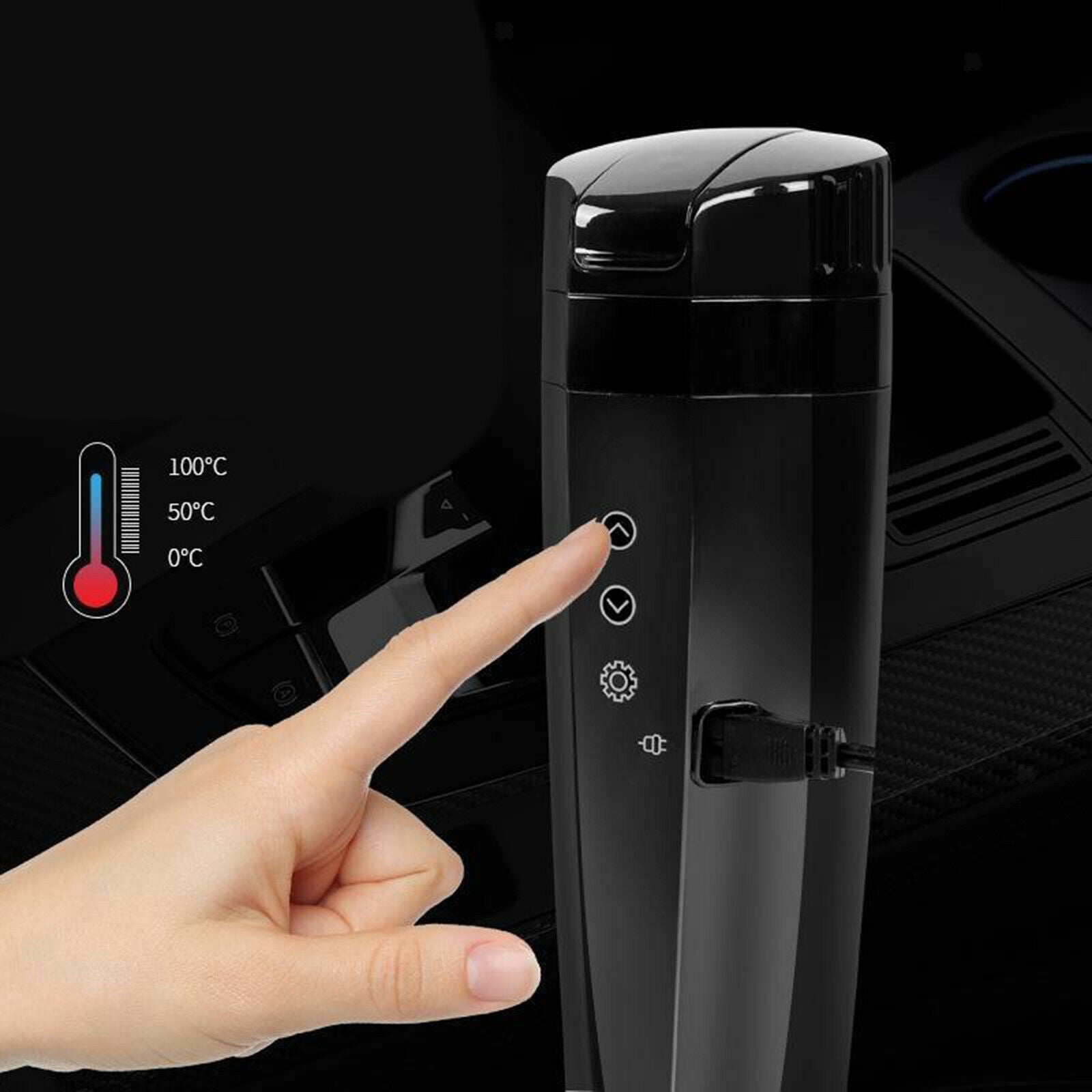 Car Heating Cup, Stainless Steel Travel Heating Cup, Electric Heated Coffee Mug
