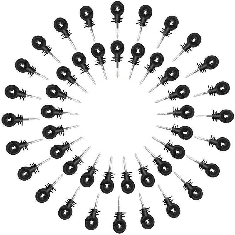 25Pcs Electric Fence Insulator Screw-in Insulator Fence  Post Wood Post InsulaU3