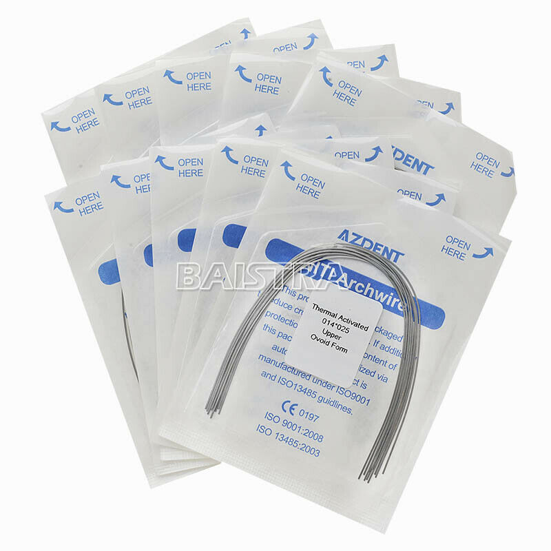 50 X Dental Orthodontic Heat Thermal Activated Rectangular Wires 14*25Upper