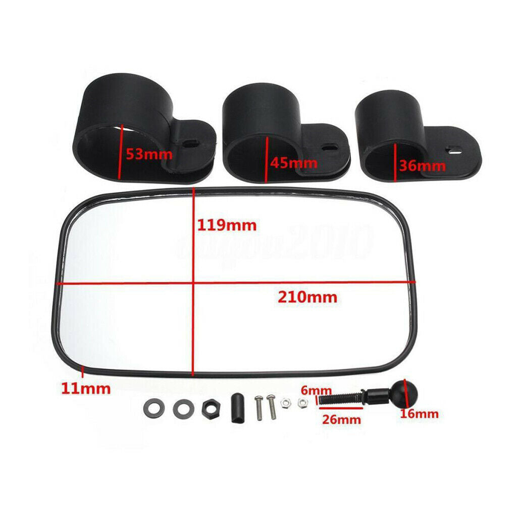 Replacement Rearview Mirror Backup Parking Auxiliary Kit for Car Truck ATV