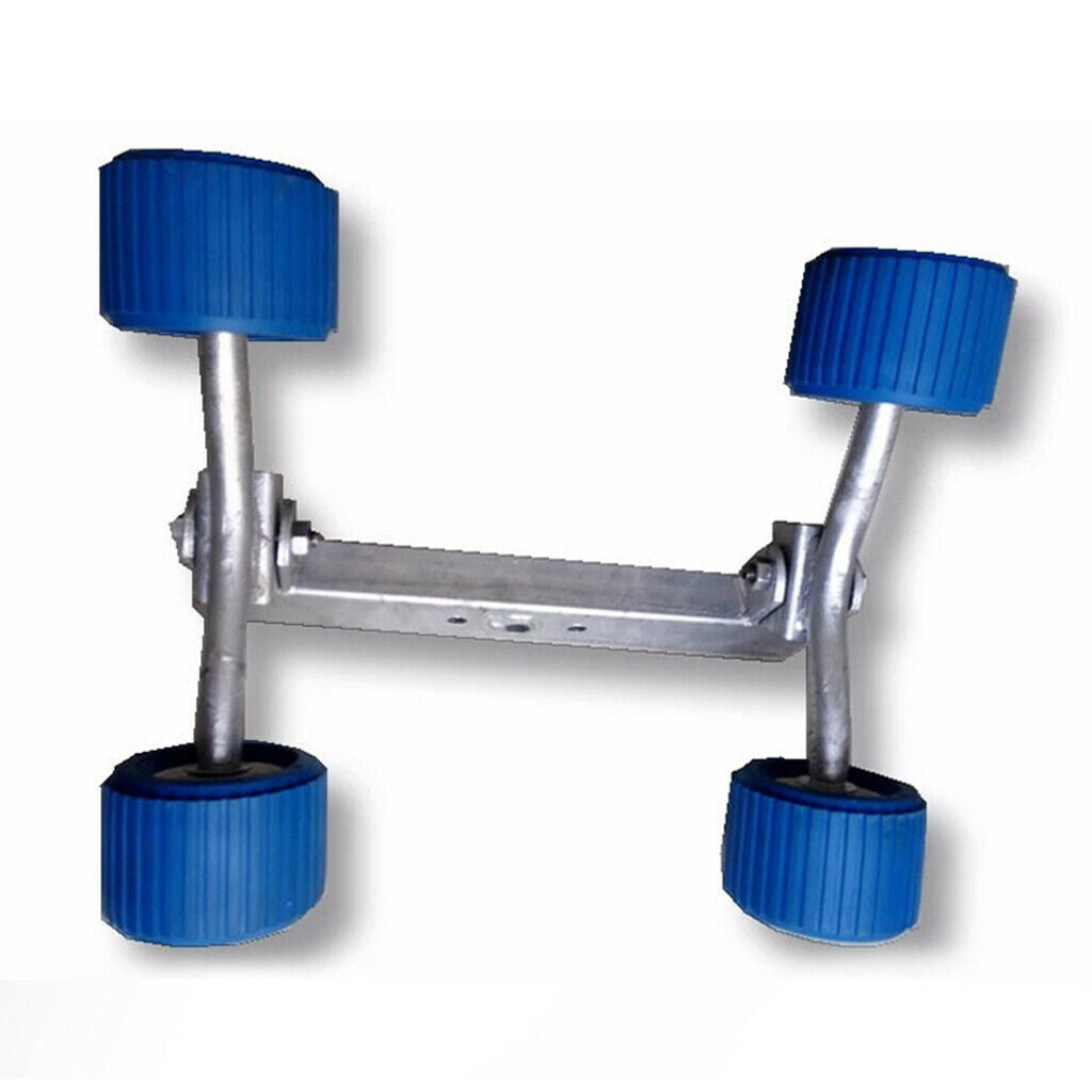 2x Heavy Duty Trailer Roller Marine Boat Ribbed Wobble Hardware 110x75x19mm
