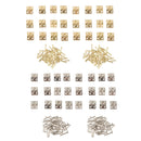 48Pcs Jewelry Window Cabinet Hinge Mini Small Chest Hinges With Screws