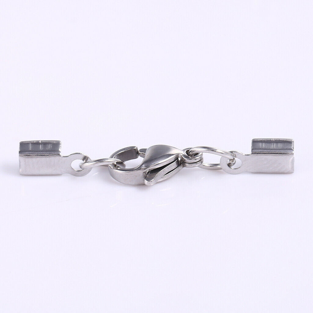 Lots 20 Lobster Claw Clasp Keychain Suede Cord End Caps Jewelry Making