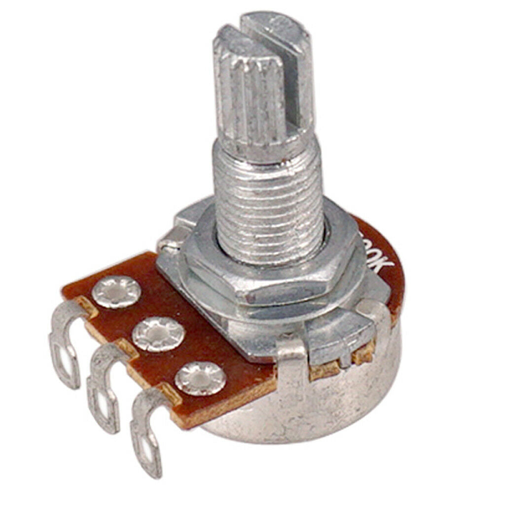 500K 18mm Long Shaft Guitar Volume Tone Audio Taper Potentiometer Pots Set