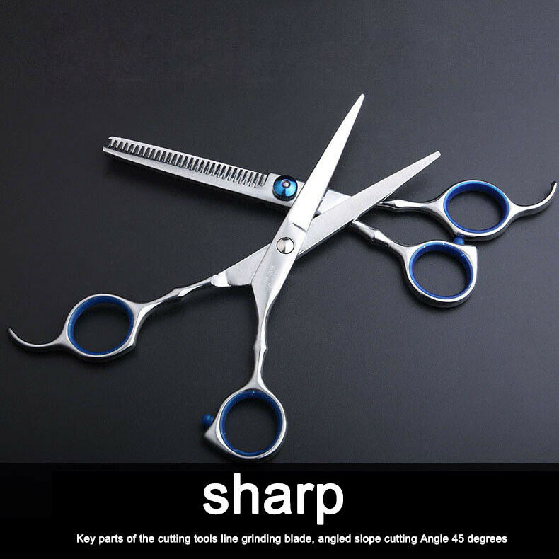 15PCS 6.7" Professional Hair  Scissors Thinning Barber Shears Set Kit