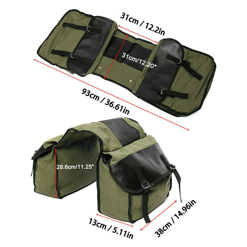 Motorcycle Touring Saddle Bag Touring Saddle Canvas Waterproof Panniers Lugga Pb