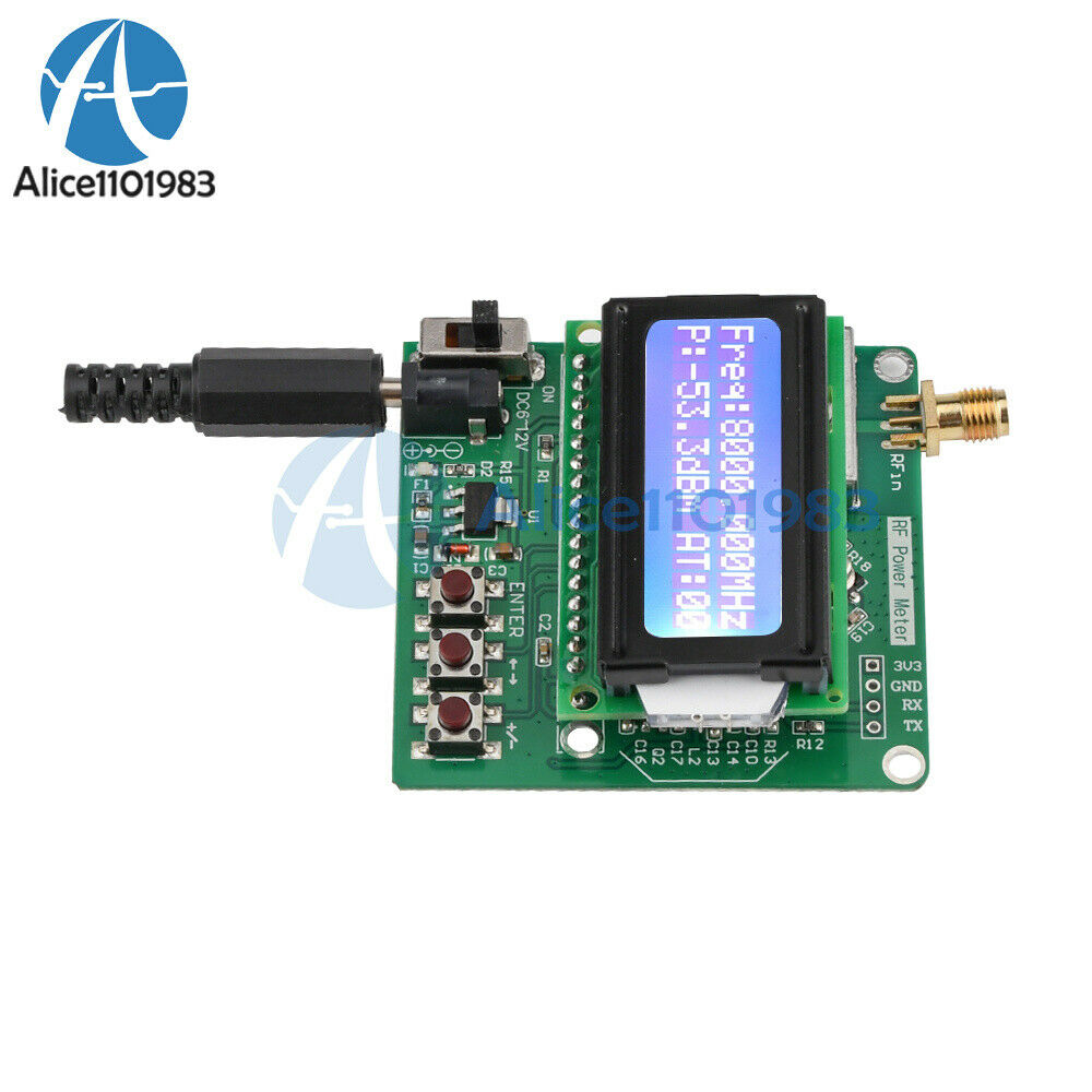 -60dBm to -5dBm Power RF Meter Attenuation Digital Display Signal Strength Board