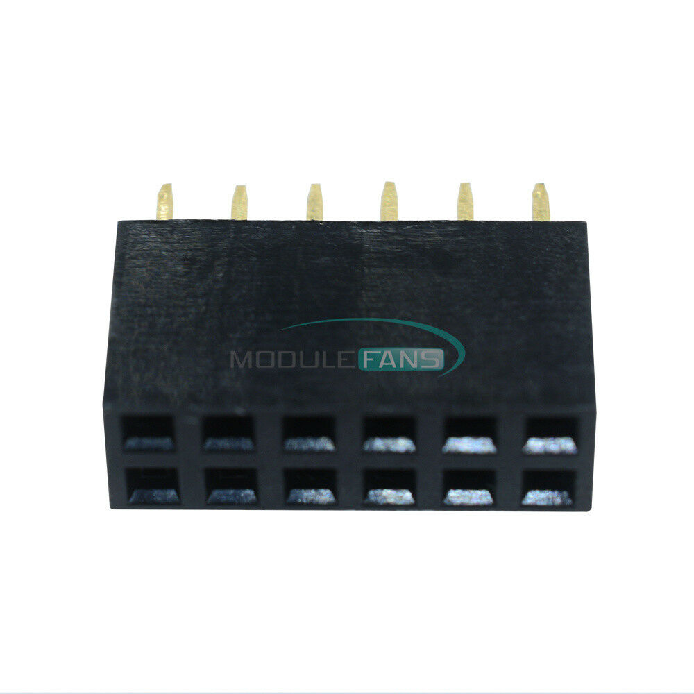 50PCS 12Pin 2.54mm Double Row Female Straight Header Pitch Socket Strip