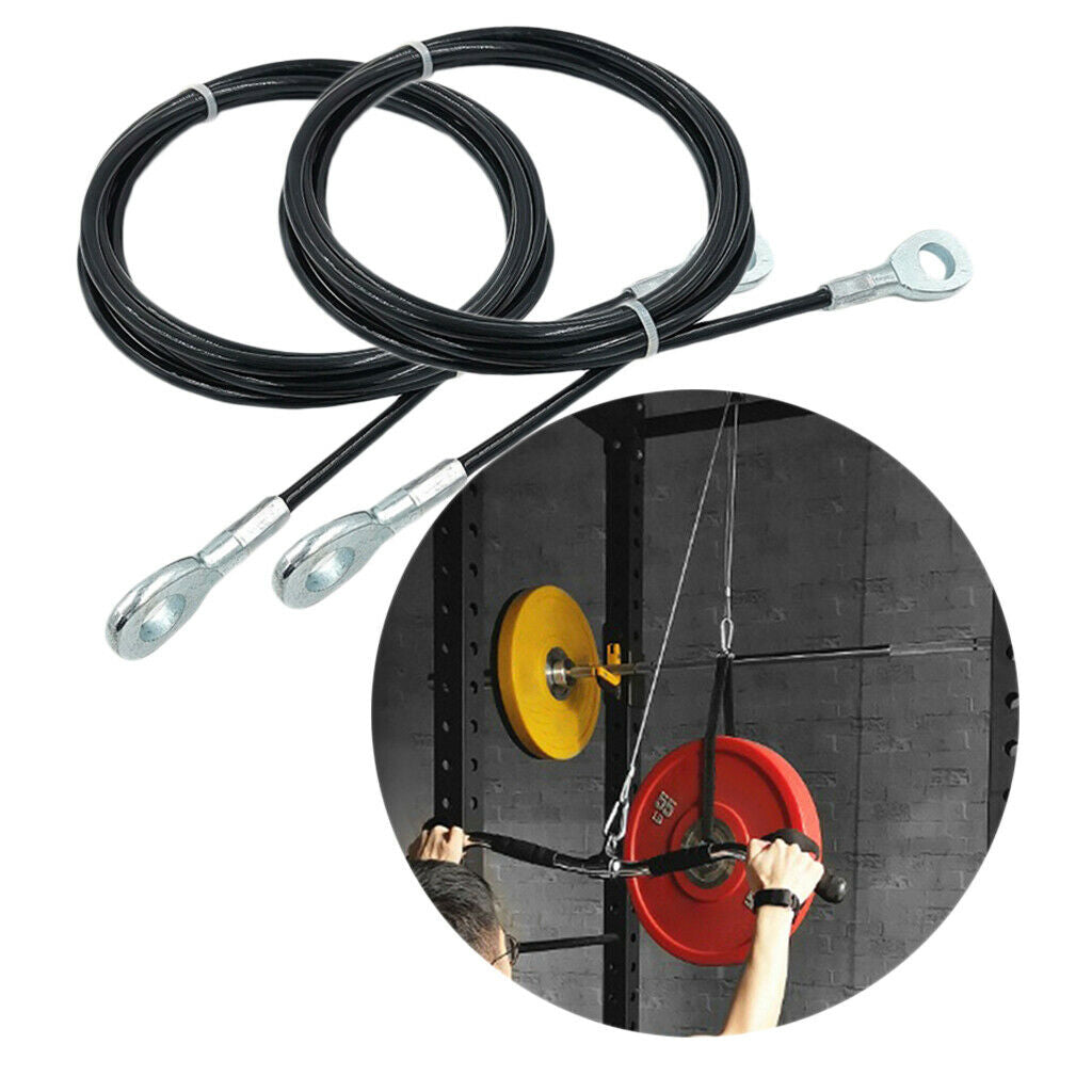 2Pcs 5mm 2m Fitness DIY Pulley Cable Rope Attachment System Arm Biceps Back