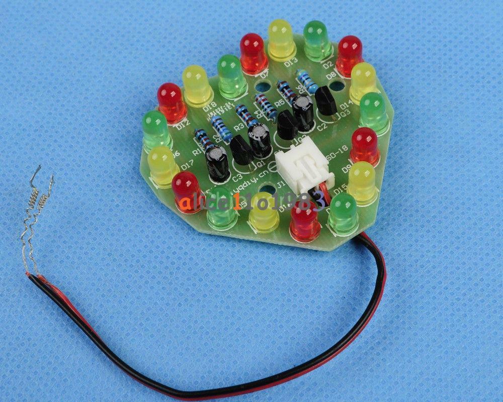 LED Heart Cycle Lamp Suite LED Flashlight DIY Kit Electronic Production kit