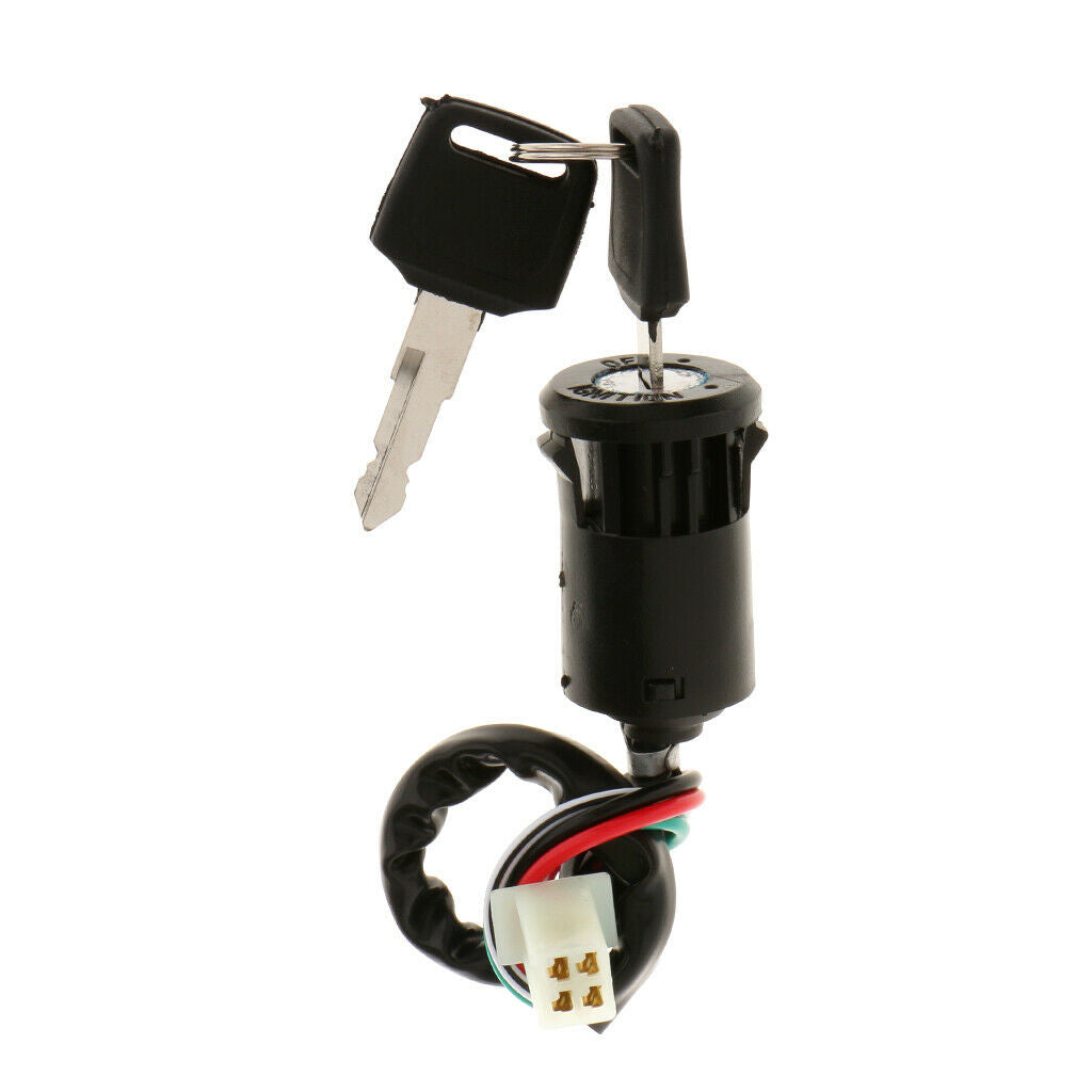 Ignition Lock Cylinder Fit for ATV Quad & Dirt Bikes 70cc 4 Wires Connection
