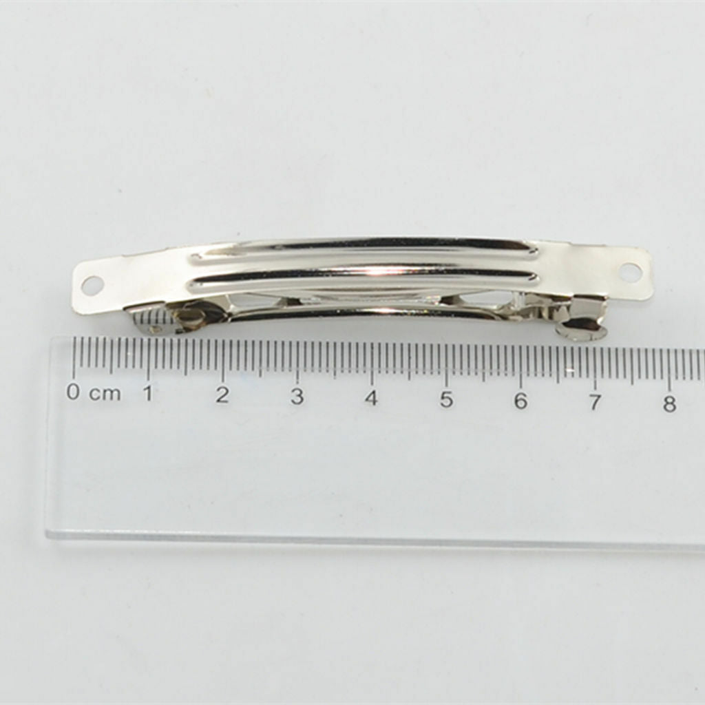 20pcs Blank French Barrette Hair Clips for DIY Women's Hair Accessories 8cm