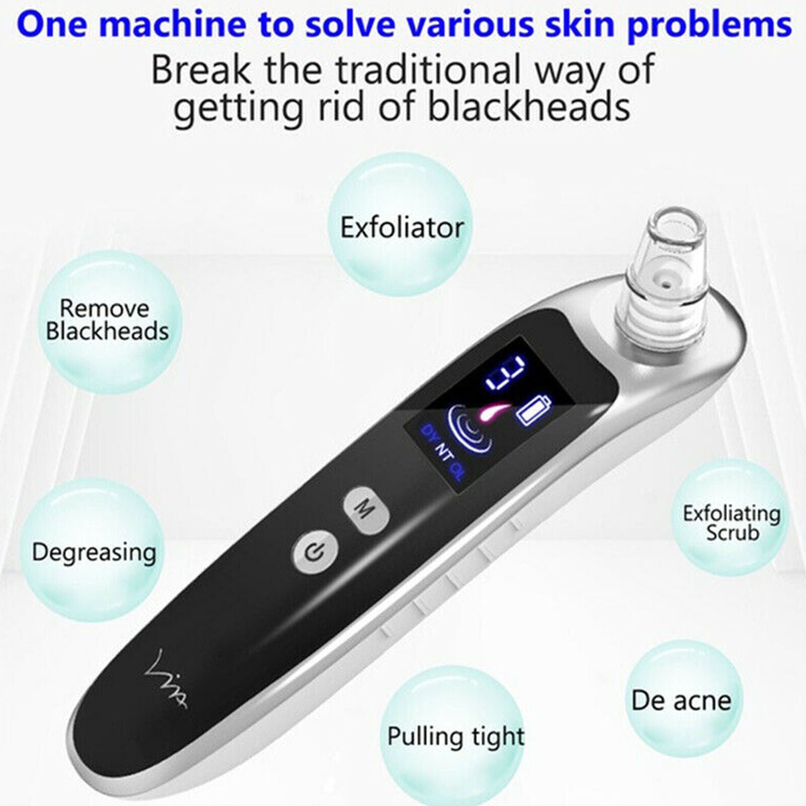 Electric Skin Care Facial Pore Cleanser Blackhead Acne Vacuum Cleaner Remover US
