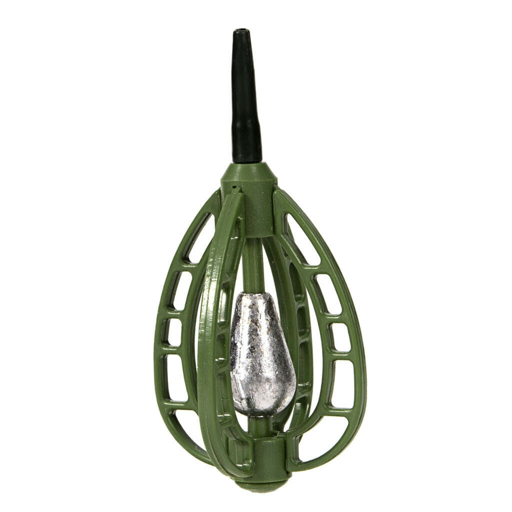 Fishing Feeder Rocket Bait Cage Inline Method Feeder Green 20/30/40/50g 40g
