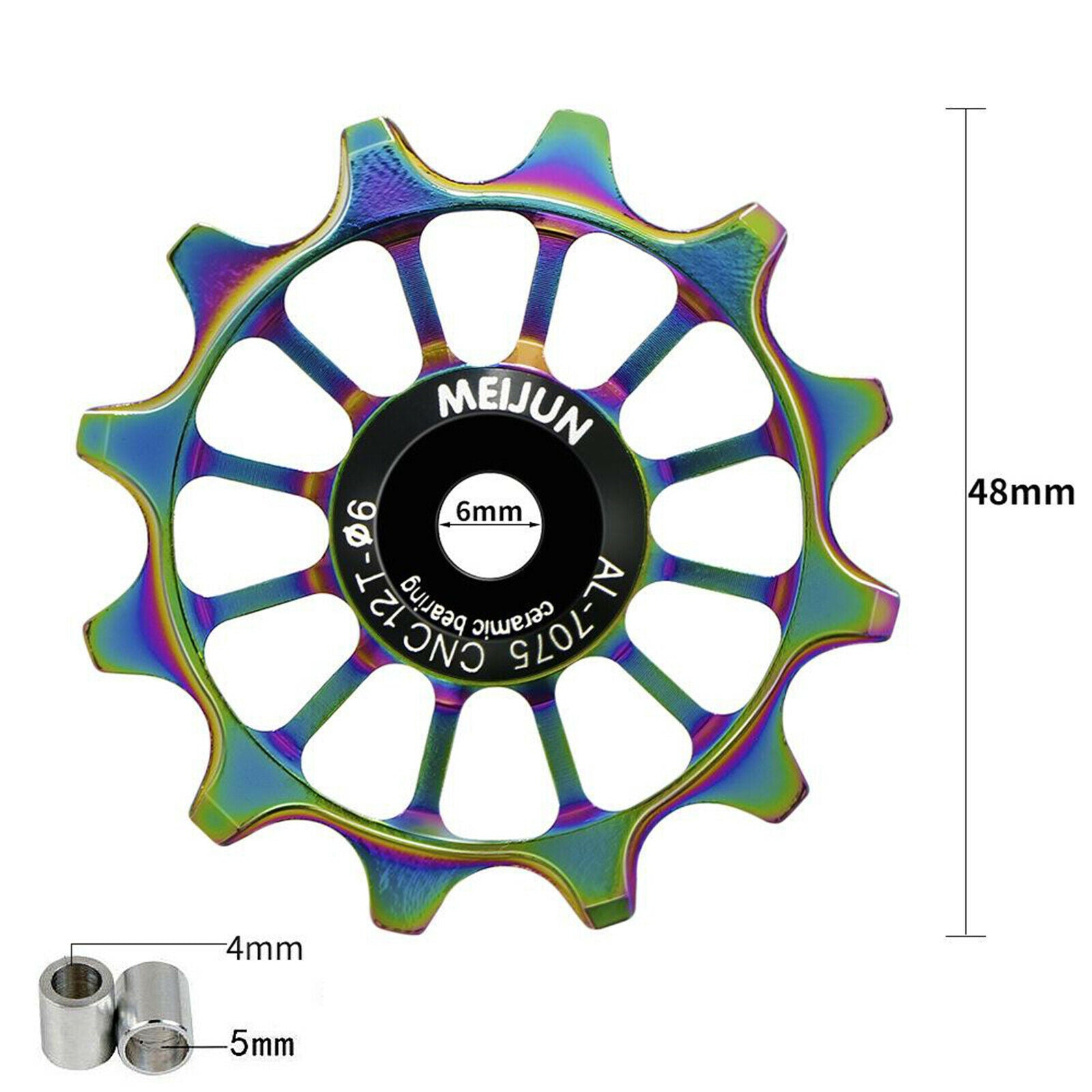 12T Aluminum Alloy Bike Rear Derailleur Pulley Jockey Wheel Replace Part