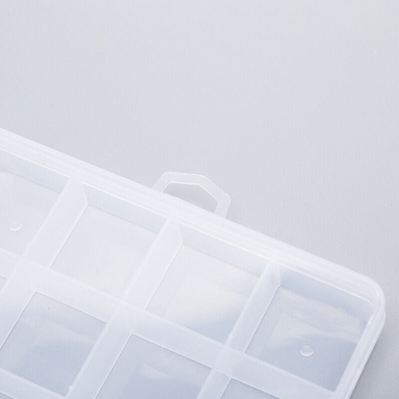 24 Slots Transparent Rectangle Beads Earrings Jewelry Storage Box Case Organi SJ