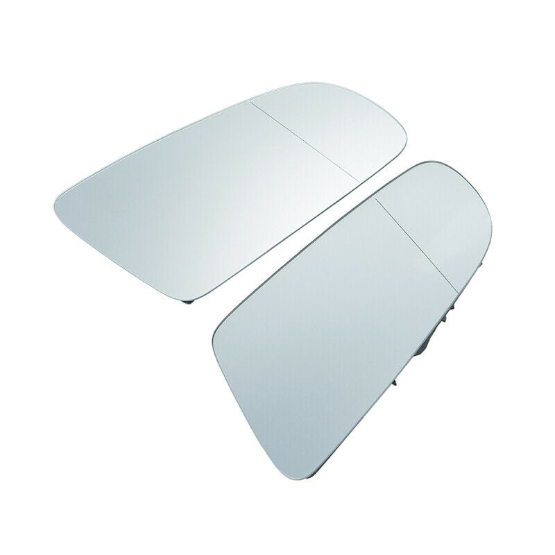 2Pcs Rear View Mirror Glas W/Backing White Right Left For Audi A3 A4 A6 S4 S5