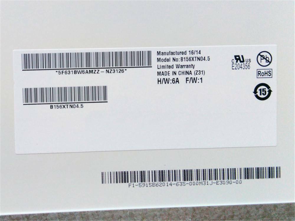 B156XTN04.5 fit 30-pin B156XTN04.6 LP156WHB-TPA2 N156BGE-E32 EB1 LP156WHU TPA1