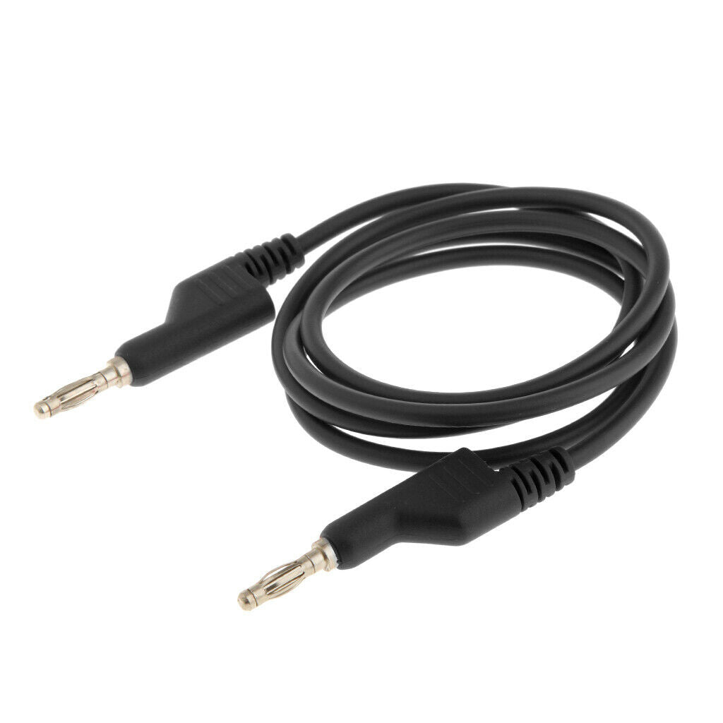 2Pcs Copper 25A Stackable 4mm Banana Plug Multimeter Test Cable Cord