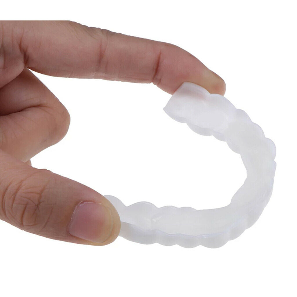 2x Silicone  Lower False Teeth Veneers Tooth Cover Simulation Braces
