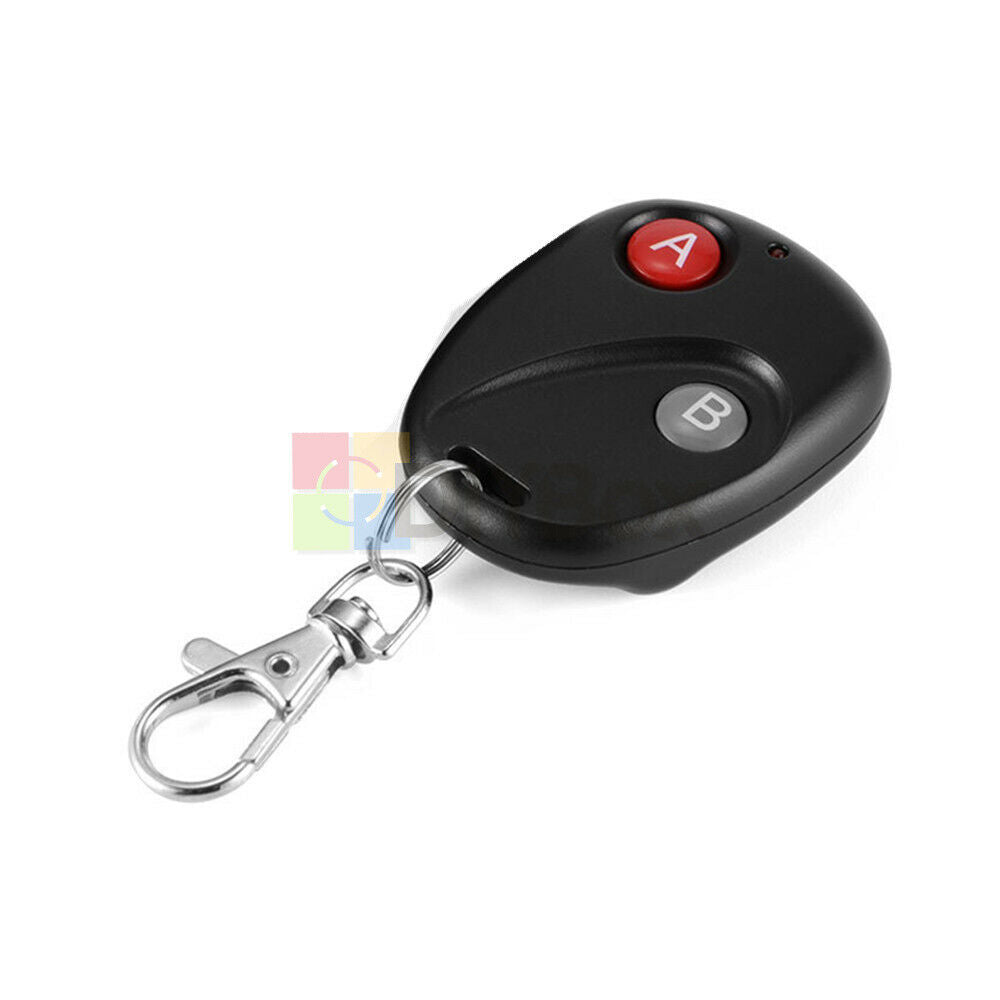 2PCS DC 12V 433MHz RF Remote Control 2 Key Garage Gate Door Transmitter Wireless