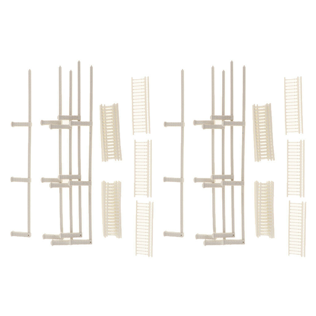 2 Pieces Decorative Garden Fence Outdoor Landscape Patio Railing