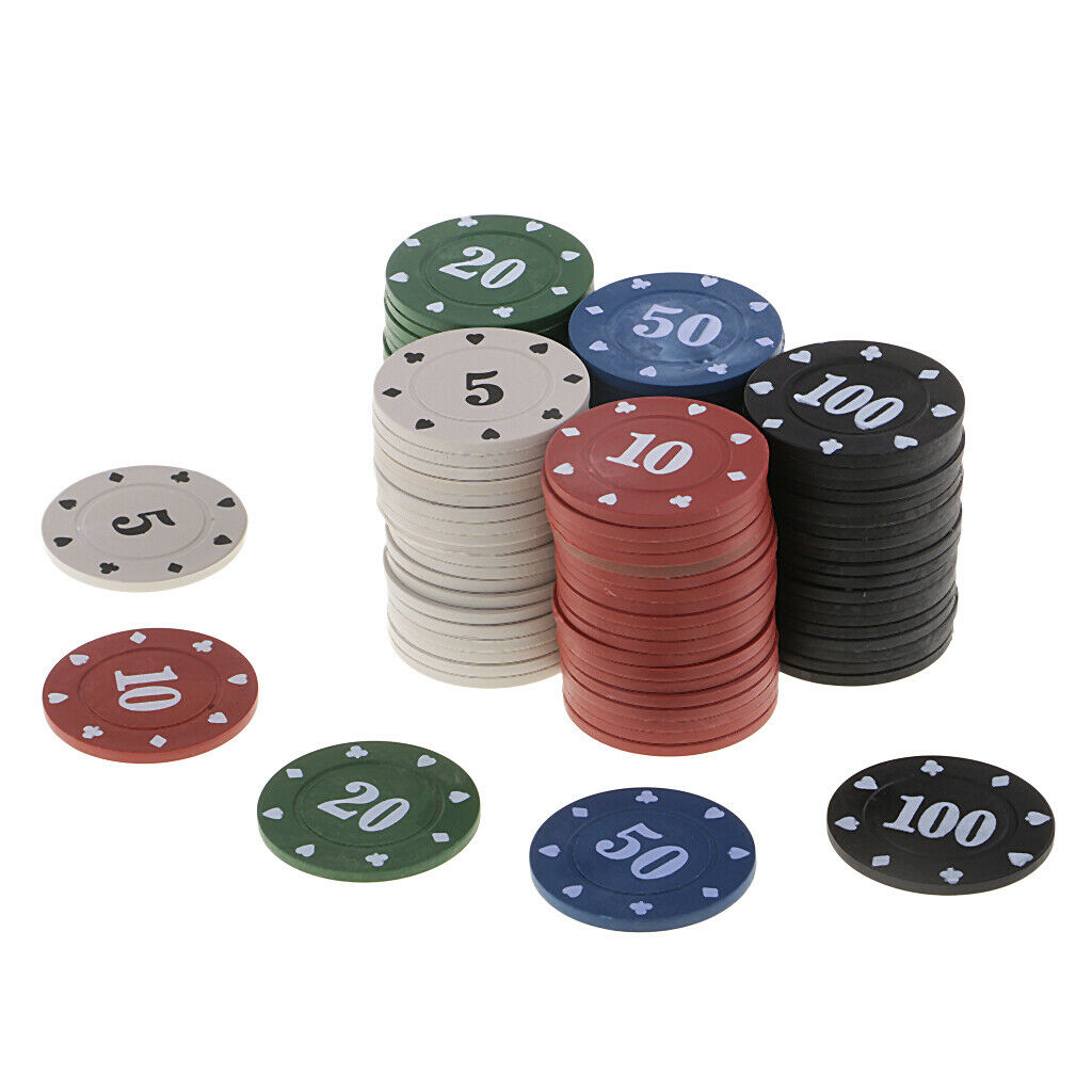 5 10 20 50 100 Game Chips Gambling Prop Accessory 4-gram Bingo Chips Tokens