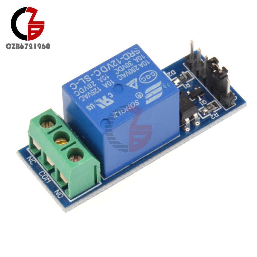 5PCS 12V One 1 Channel Relay Module Optocouple Board Shield For PIC AVR ARM  MCU