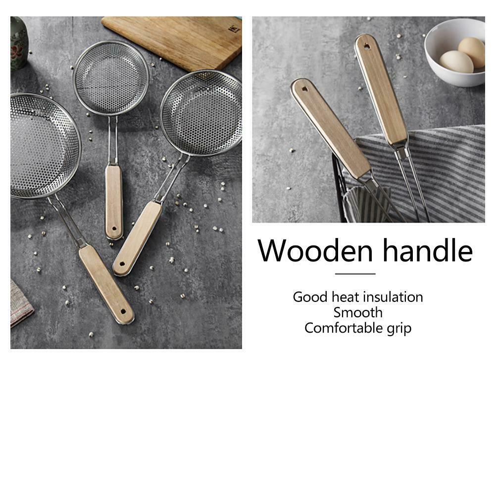Kitchen Strainer Stainless Steel with Non-slip Handle for Kitchen Accessories