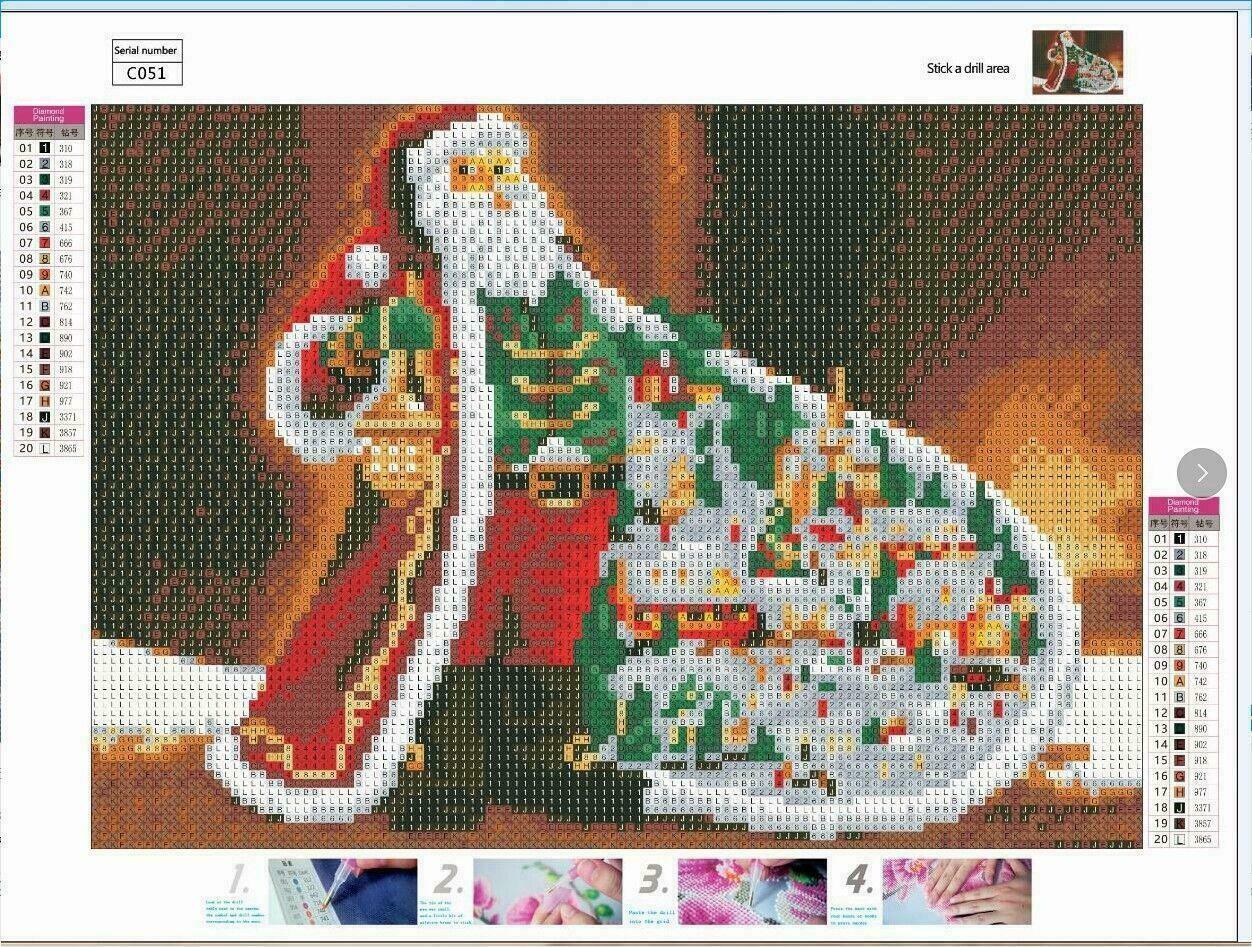 New DIY Full Drill Diamond Painting Kit for Adults Cross Stitch Embroidery Arts