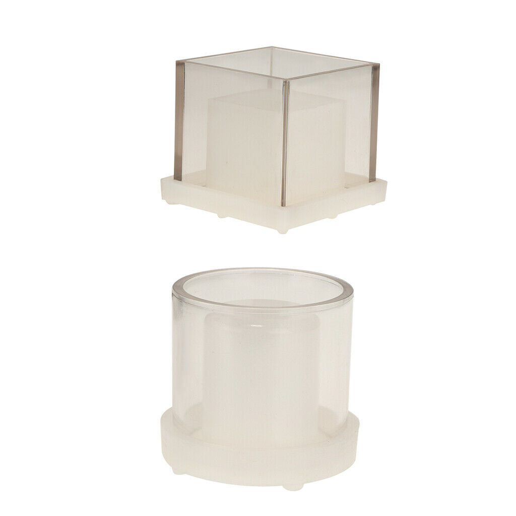 Cubic Cylindrical Cubic Hollow Mold Glass For Made Scented Candles Decorative