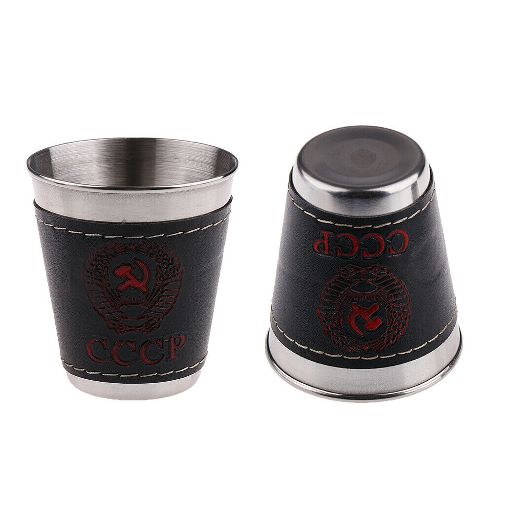 2pcs Wine Glass Stainless Steel Wine Cup Steel