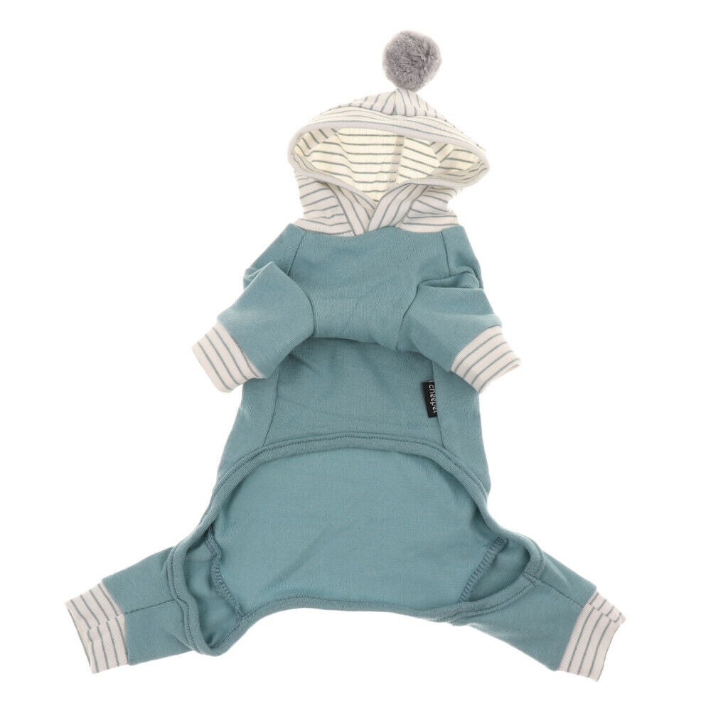 Pet Clothes Warm Autumn Winter Solid Color Cat Dog Bottoming Shirt S Blue