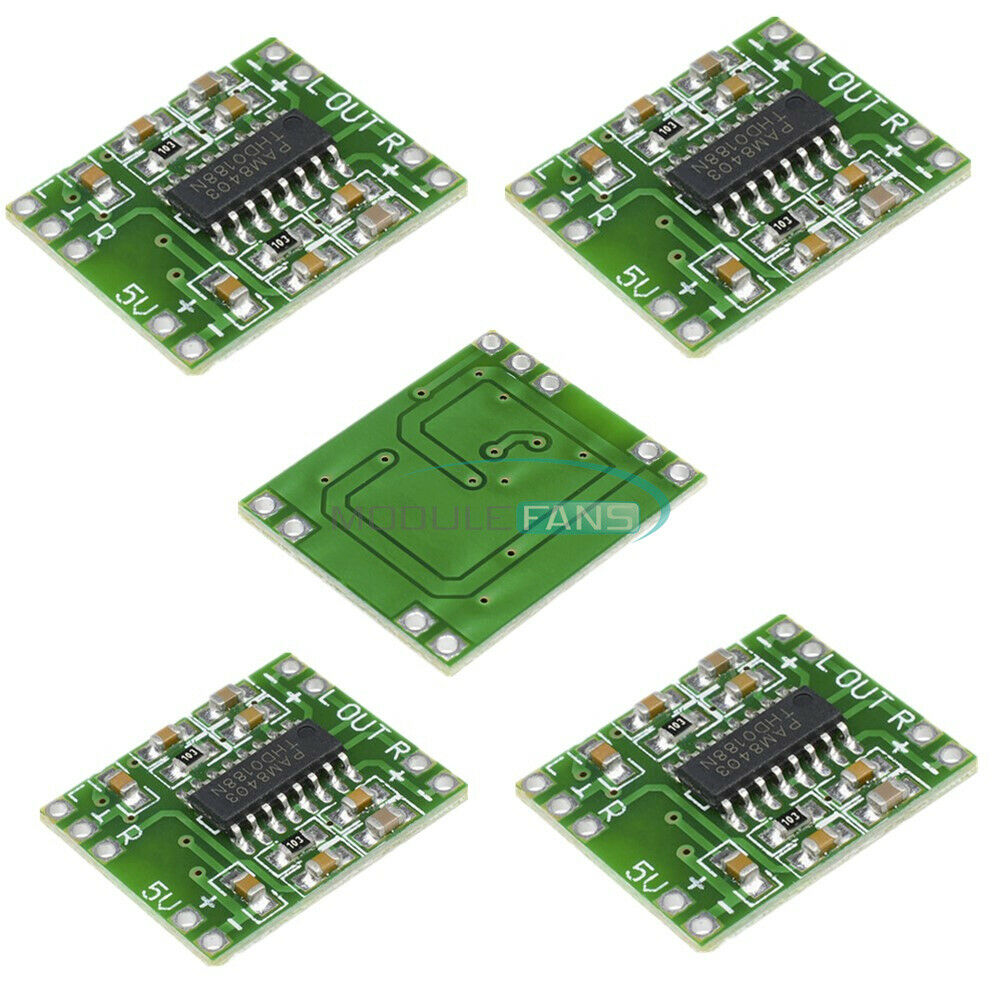 5PCS Digital Amplifier Board Class D 2*3W USB Power Mini PAM8403 Audio Module