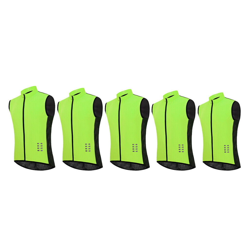 Cycling Vest Bicycle Quick Dry Running Riding Safety Vest Green M