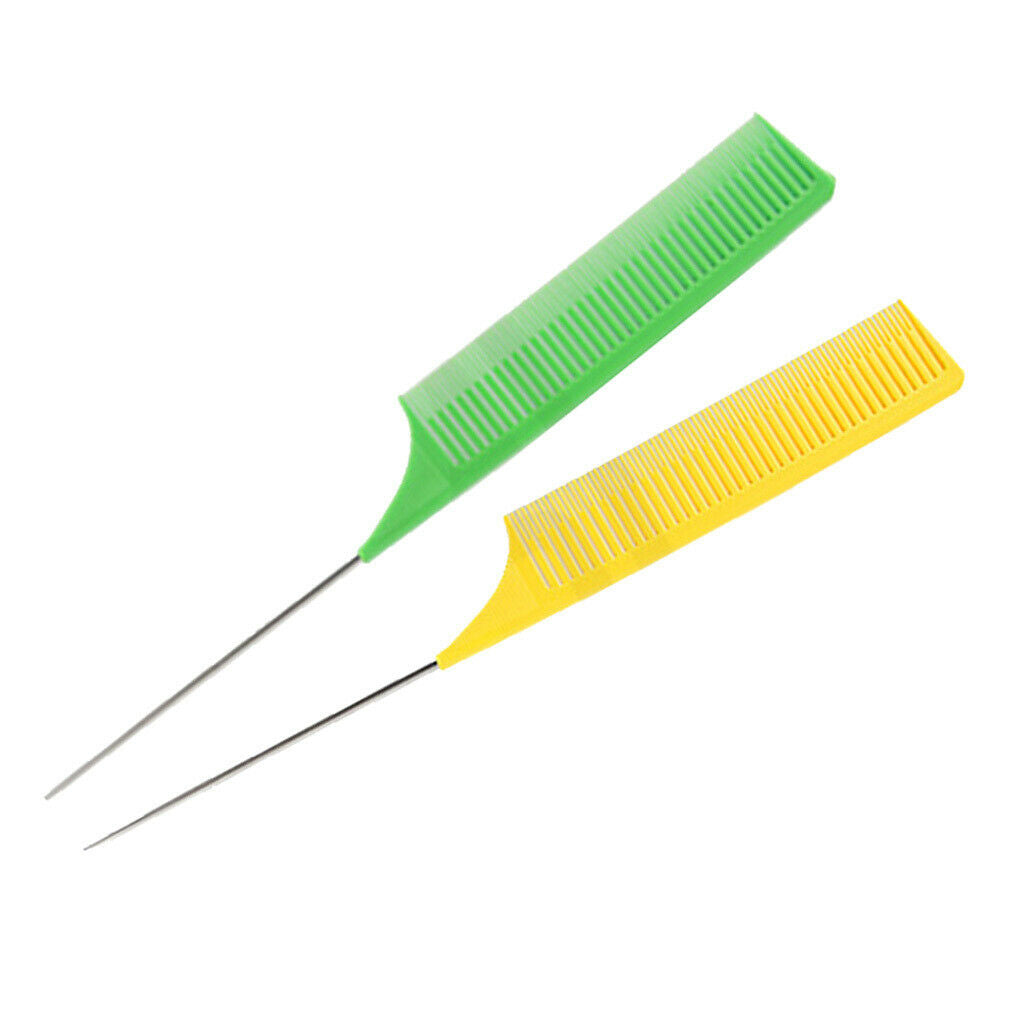 2x ABS Weaving Highlighting Foiling Hair Comb for Salon Styling Dyeing Combs