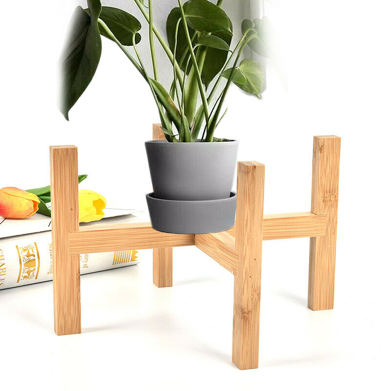 Large Wood Planter Pot Trays Flower Pot Rack Strong Free Standing Bonsai HolBDA