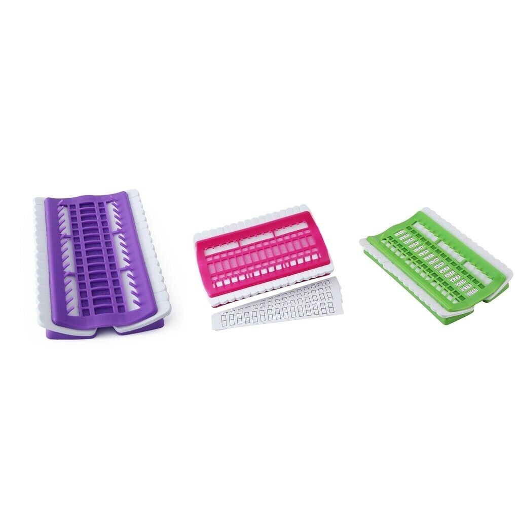2 Pcs Yarn Floss Organizer Dedicated Tool PU Needle Pins Holder (Purple)