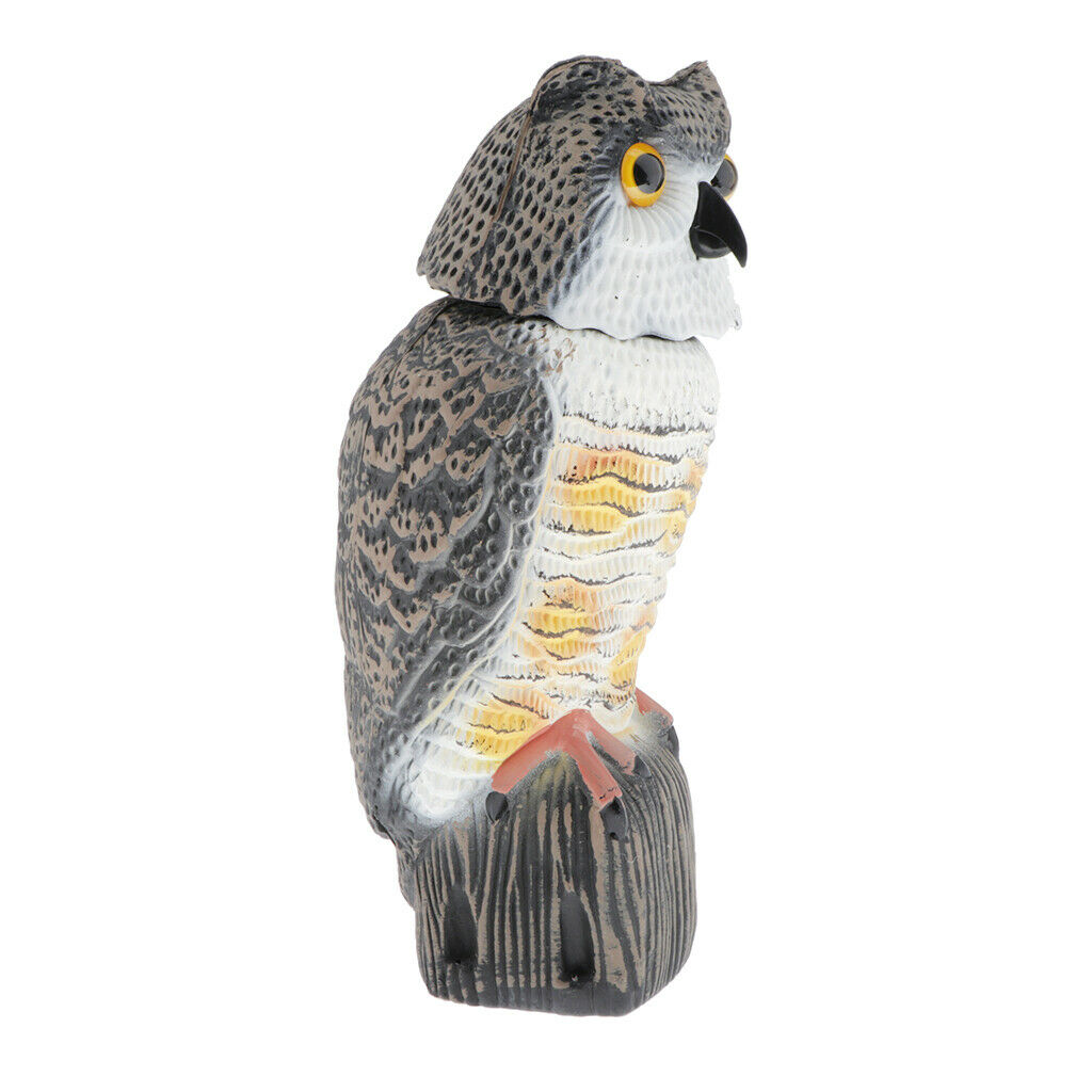Vivid Owl Decoy Weed Pest Control Pigeon Scarer Garden Repeller Scarecrow A