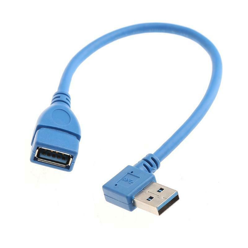 USB 3.0 A Left/Right Angle 90 Degree Male To Female Adapter Cable Extension Cord