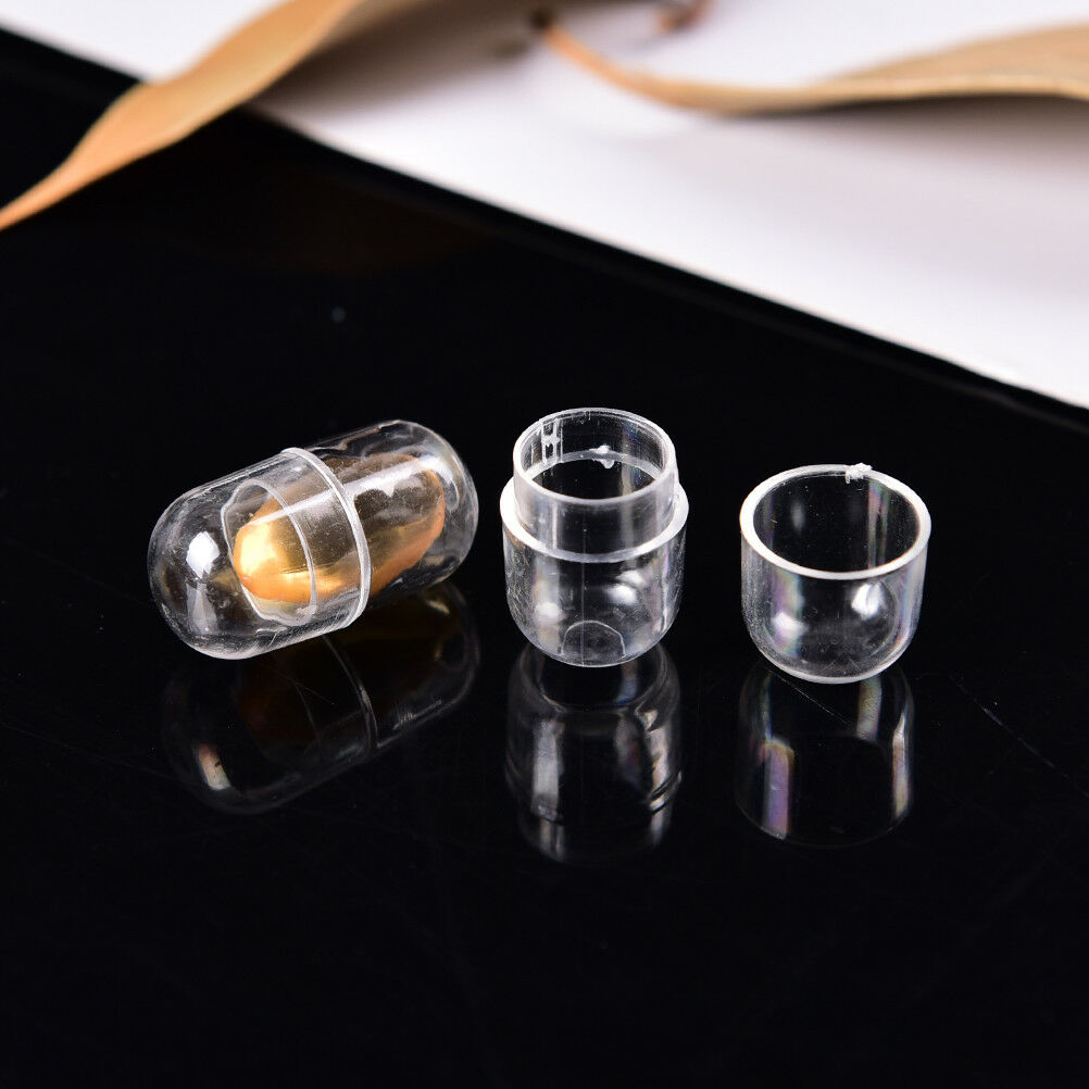 10pcs Empty Gelatin 14*24mm Capsules Transparent Color Gel Caps Vo TwJCAUJ Kt