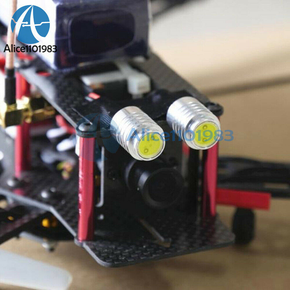 2PCS RC FPV Night Flying Searchlight 1.5W Bright LED Lights for Airplane QAV250