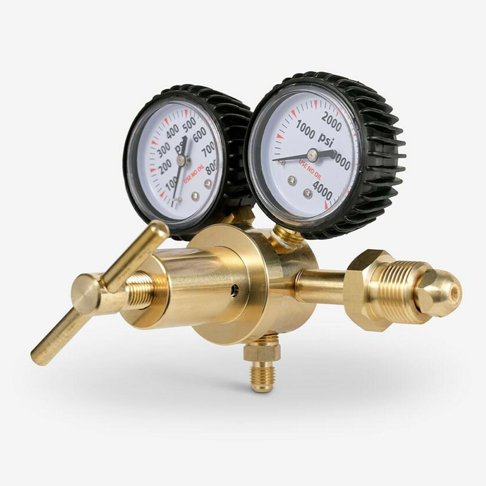 Brass Nitrogen Gas Regulator 0-4000kPa 0-800 PSI  Pressure CGA580