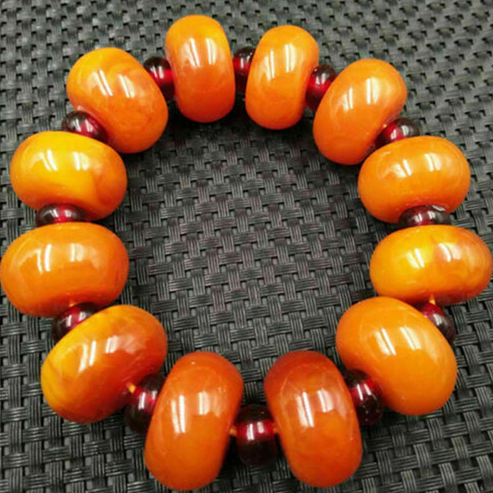 Fashion Old beaded bangle amber bracelet beeswax Fine Bracelet AAA