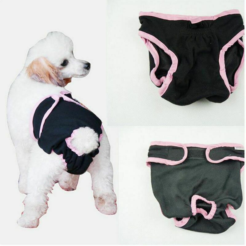 2 Pieces Adjustable Pet Dog Safe Physical Pant Female Dog Sanitary Nappy Diaper
