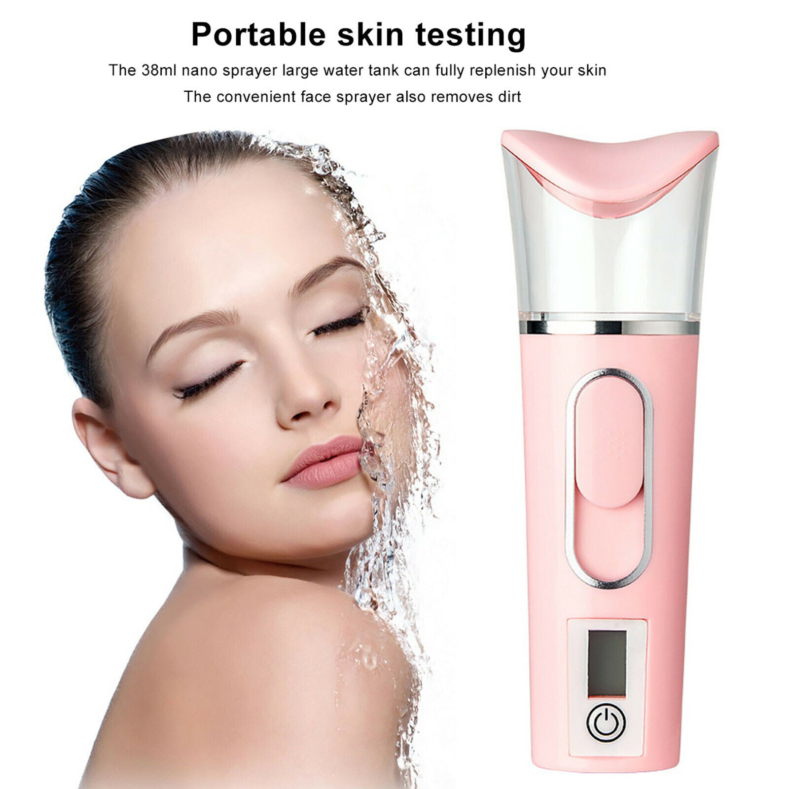 Nano Facial Mister Portable Face Mist Sprayer Handy Steamer Humidifier @