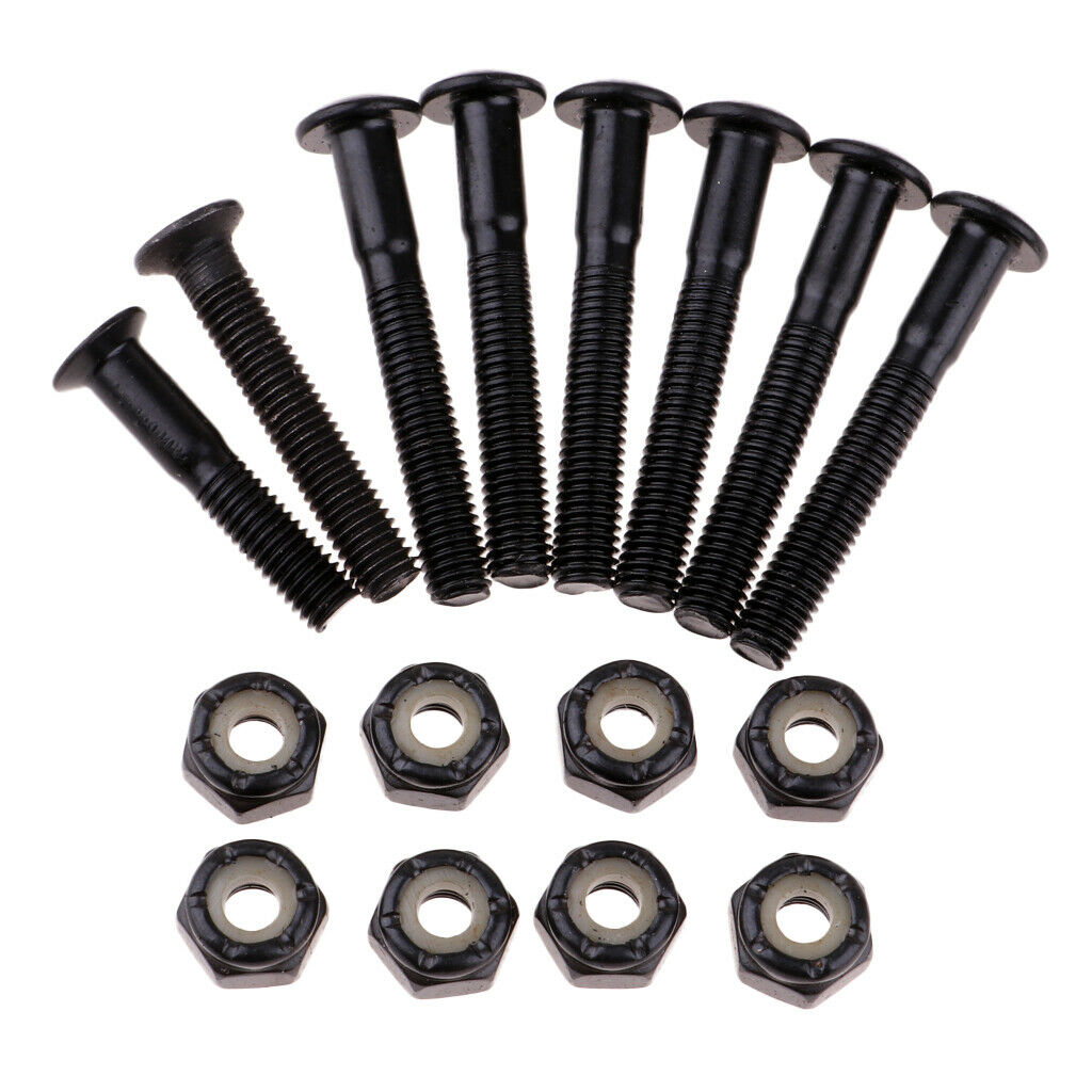 2X 8 Pieces Skateboard Longboard Mounting Bolts Screws Nuts Hardware Set 35mm