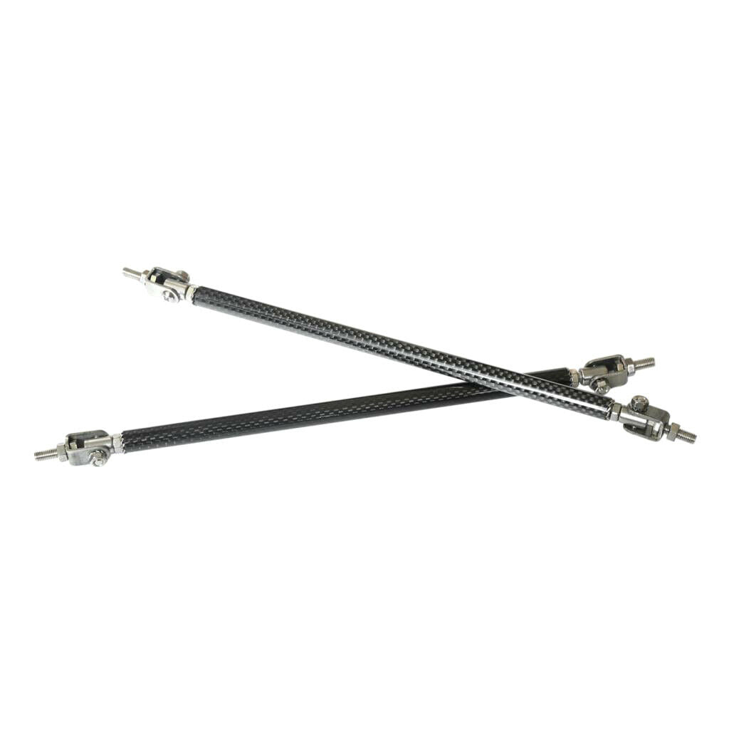 Car Adjustable Front Bumper Lip Splitter Rod Support Bar 20CM Black