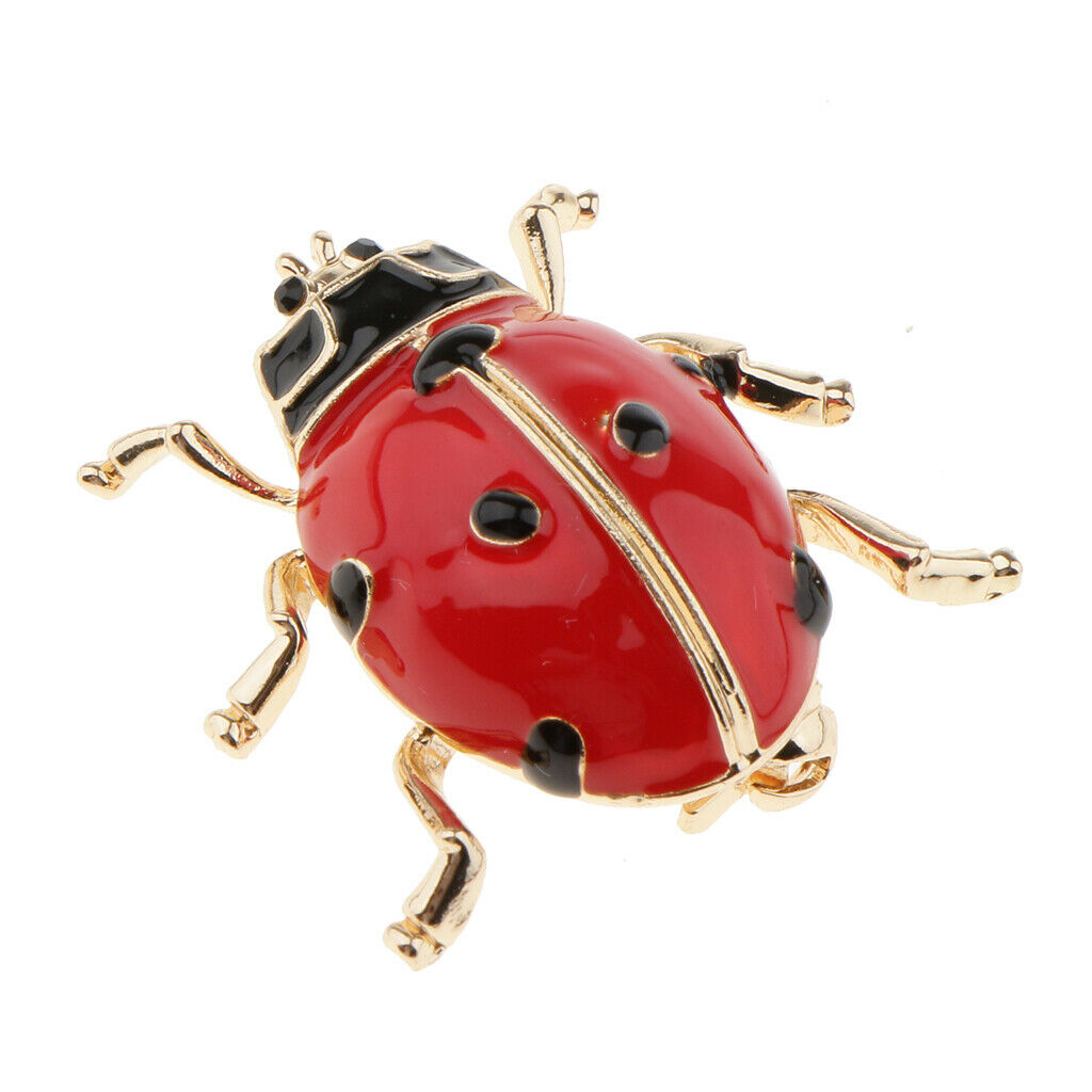 Enamel Ladybird Bug Insect Brooch Pin Womens Mens Fashion Jewellery Red